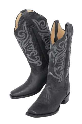 womens black square toe cowboy boots