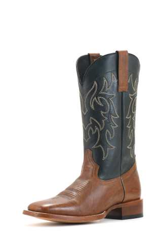  TEXAS LEGACY Mens Brown Leather Chelsea Ankle Boots Western  Dress Square Toe 10.5 D(M) US