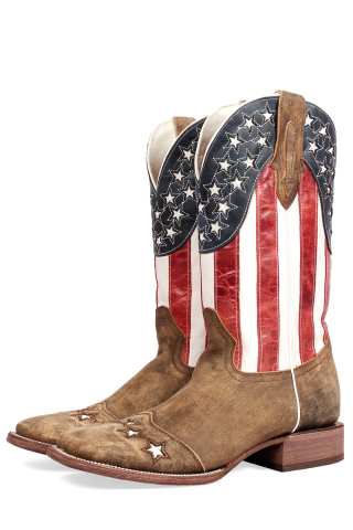 rockin leather american flag boots
